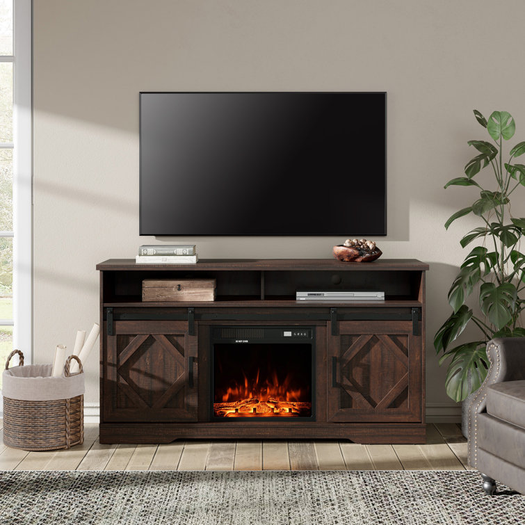 Fitueyes TV Stand for TVs up to 65" with Fireplace Included Wayfair.ca